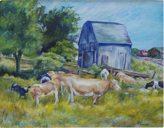 Guilford Dairy Farm (Oil painting)