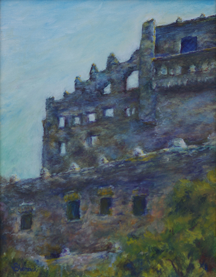 As We Walked By The Castle (Oil painting)